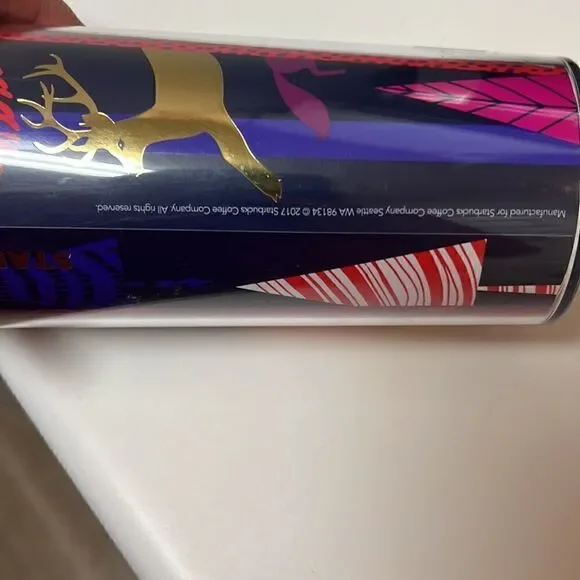 Starbucks Holiday Christmas Animal Print Plastic 2017 Tumbler - Picture 5 of 6